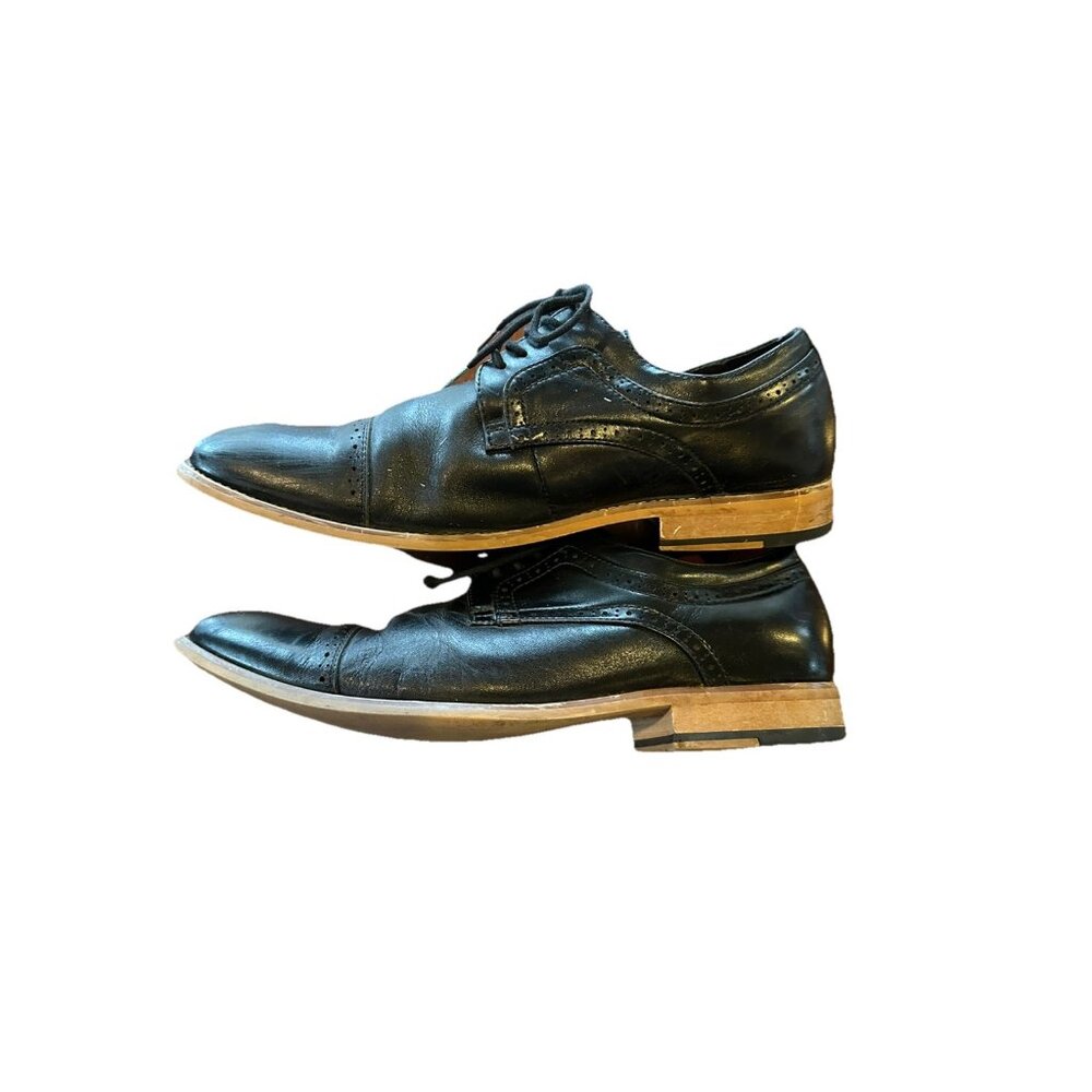 Stacy Adams Dickinson Cap Toe Oxford Dress Shoes Black Mens 9.5m